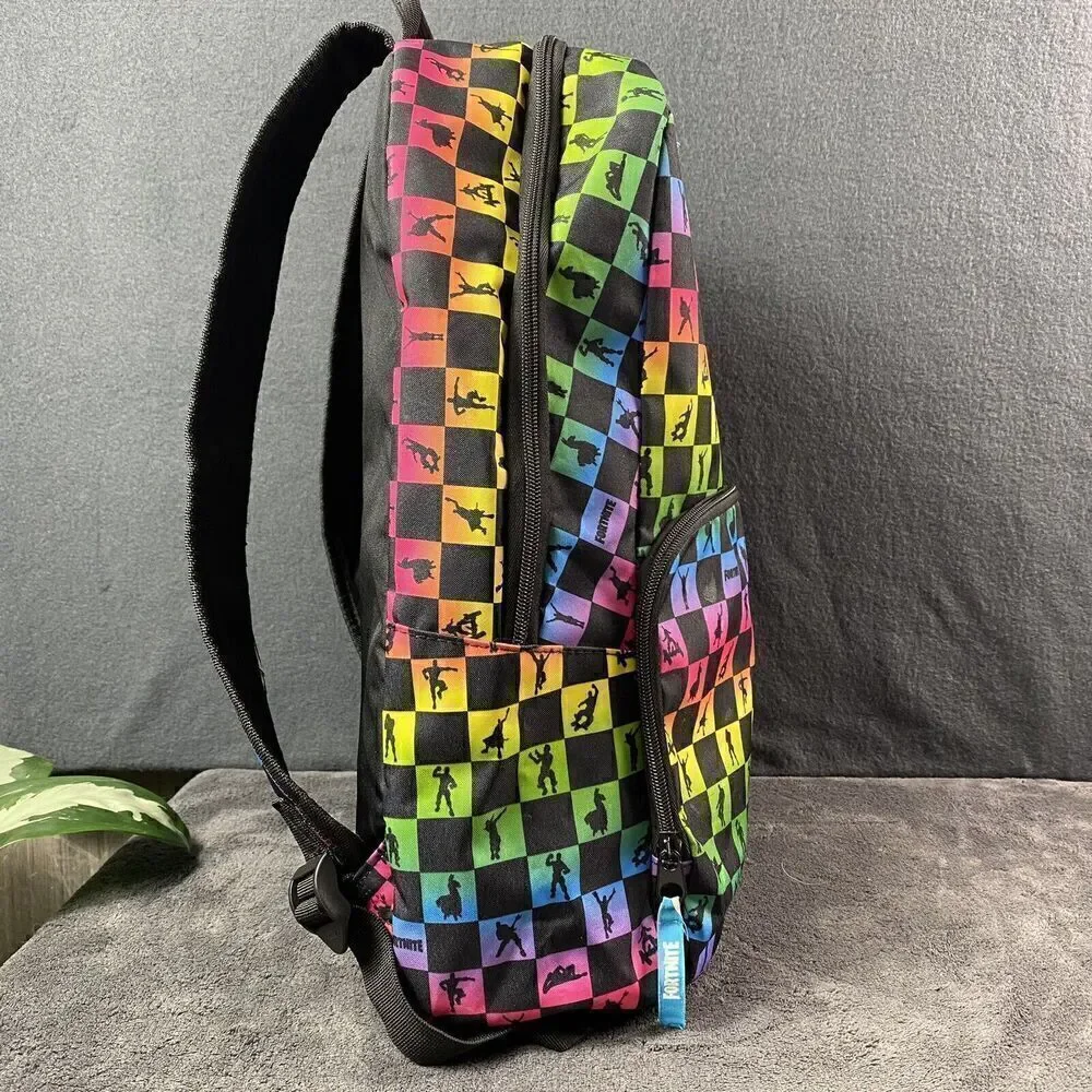 Fortnite Amplify Backpack Rainbow Checkered 17